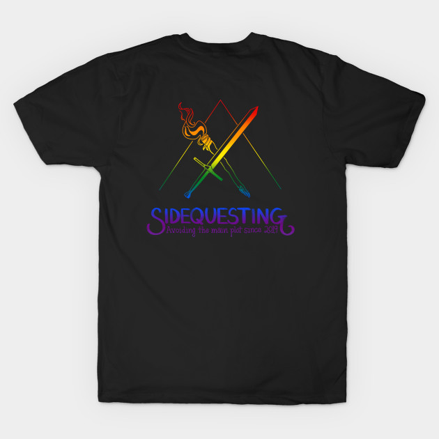 Sidequesting Gay Pride Front Back by Sidequesting